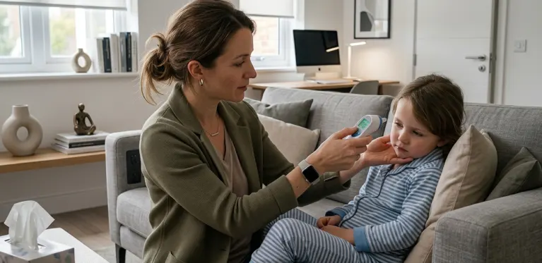 child with minor illness